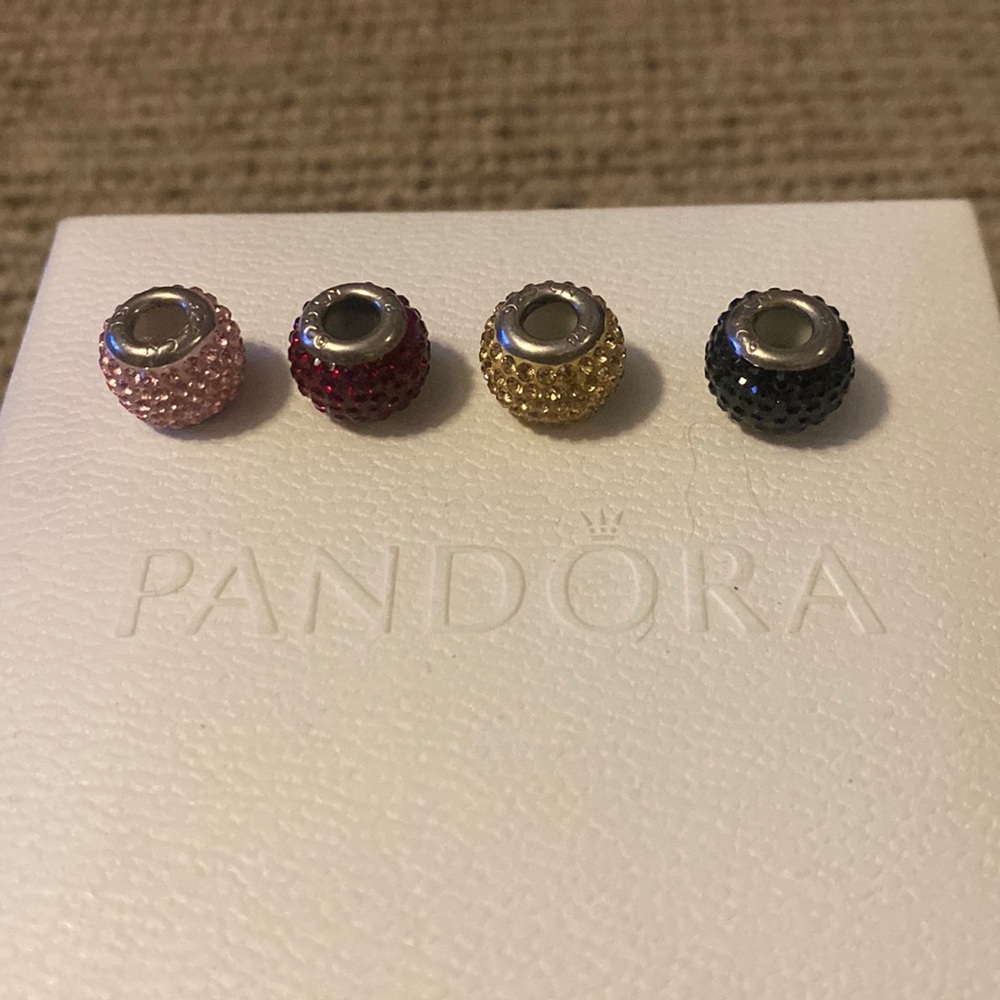 Four Pandora Beads for Pandora Bracelet